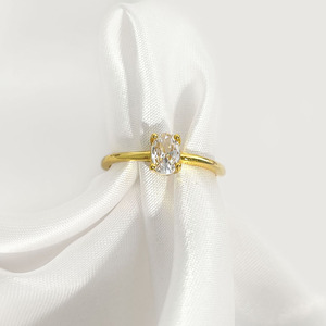 Wholesale Fashion Simple 18K Gold Plated 3A Cubic Zirconia <b>Adjustable</b> <b>Ring</b> Women - Product Image 5