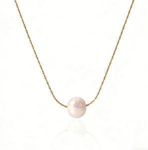 Collana Showfay per Madre Figlioccia, Gioiello Placcato Oro 18K in Acciaio Inossidabile con Perle, Regalo per Madre Figlioccia, Festa della Mamma, Compleanno - Product Image 3