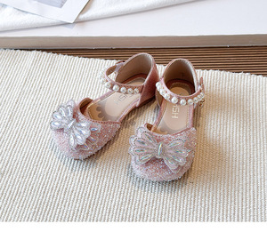 Nuove Scarpe da Ballo per Bambina Primavera/Estate 2026 con Suola Morbida, Fiocco e Diamanti Brillanti - Product Image 3