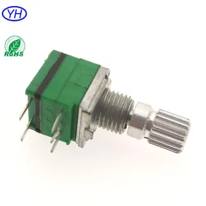 Nhà Sản Xuất Âm Thanh Khuếch Đại Công Suất Mới Ban Đầu 9Mm Carbon Phim Ngang Gắn Kết của Pcb Potentiometer Với Đẩy Chuyển Đổi