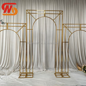Soporte de Fondo para Fiestas SMOOTH, Marco de Fondo para Bodas con Flores Artificiales, Soporte de Acero Inoxidable Dorado para Eventos y Fiestas - Product Image 1