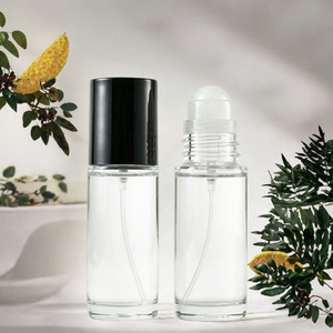 50ml <b>Amber</b> Cylinder Glass Roll on <b>Bottle</b> for Essential Oil Perfume with Gold Cap/ - Product Image 3