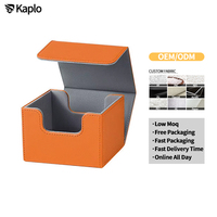 Boîte de rangement magnétique imperméable en cuir PU Kaplo avec logo personnalisé pour plus de 100 cartes, pour Yu-Gi-Oh, MTG, TCG et jeux de cartes de société