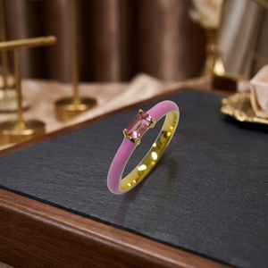 S925 14K <b>Gold</b> Plated Rhodium Plated Minimal Natural Pink <b>Opal</b> Trendy <b>Ring</b> for Retail Custom Design OEM ODM Party Bella - Product Image 3