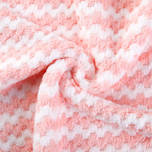 Thickened Absorbent Dishcloth Rectangle Pink Green Stripe Coral Fleece Kitchen Cleaning Towel For Pots And <b>Pans</b> - Product Image 4