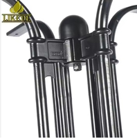 Base de table haute en aluminium moulé, style occidental classique, finition noire mate, revêtement en poudre