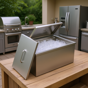 Glacière en acier inoxydable Vevor 40 Qt 22L X 17W X 12H pour cuisine extérieure et usage commercial - Product Image 2