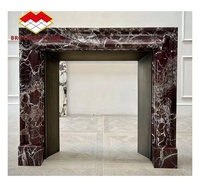 Table basse en granit rouge violet poli moderne Rosa Levanto