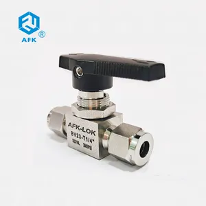 Ball Valve AFK High Pressure Heat Resistant Manual Duplex Stainless Steel Oil Water Gas 1/4 Medium Temperature General 5 PCS BV