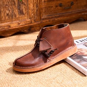 Botas Chukka Retro Casuales para Hombre, Modelo Cacatu A813-1, para Todas las Temporadas, Tendencia de Moda, Forro de Cuero Genuino, Cierre con Cordones, Suela de Goma - Product Image 4