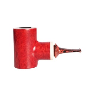 Muxiang Tobacco Pipe Bent Type Sandblasted Wood With Vulcanized Rubber Mouthpiece For Smoking - Product Image 2
