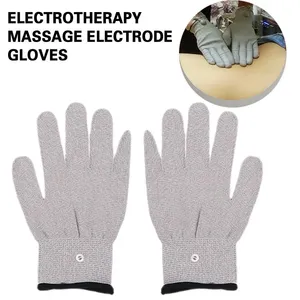 Silver Fiber Conductive Anti-Bacteria Gloves 140D Yarn for Massage Therapy <strong>Physiotherapy</strong> Pulse <strong>Electrotherapy</strong> Biological DDS - Product Image 4