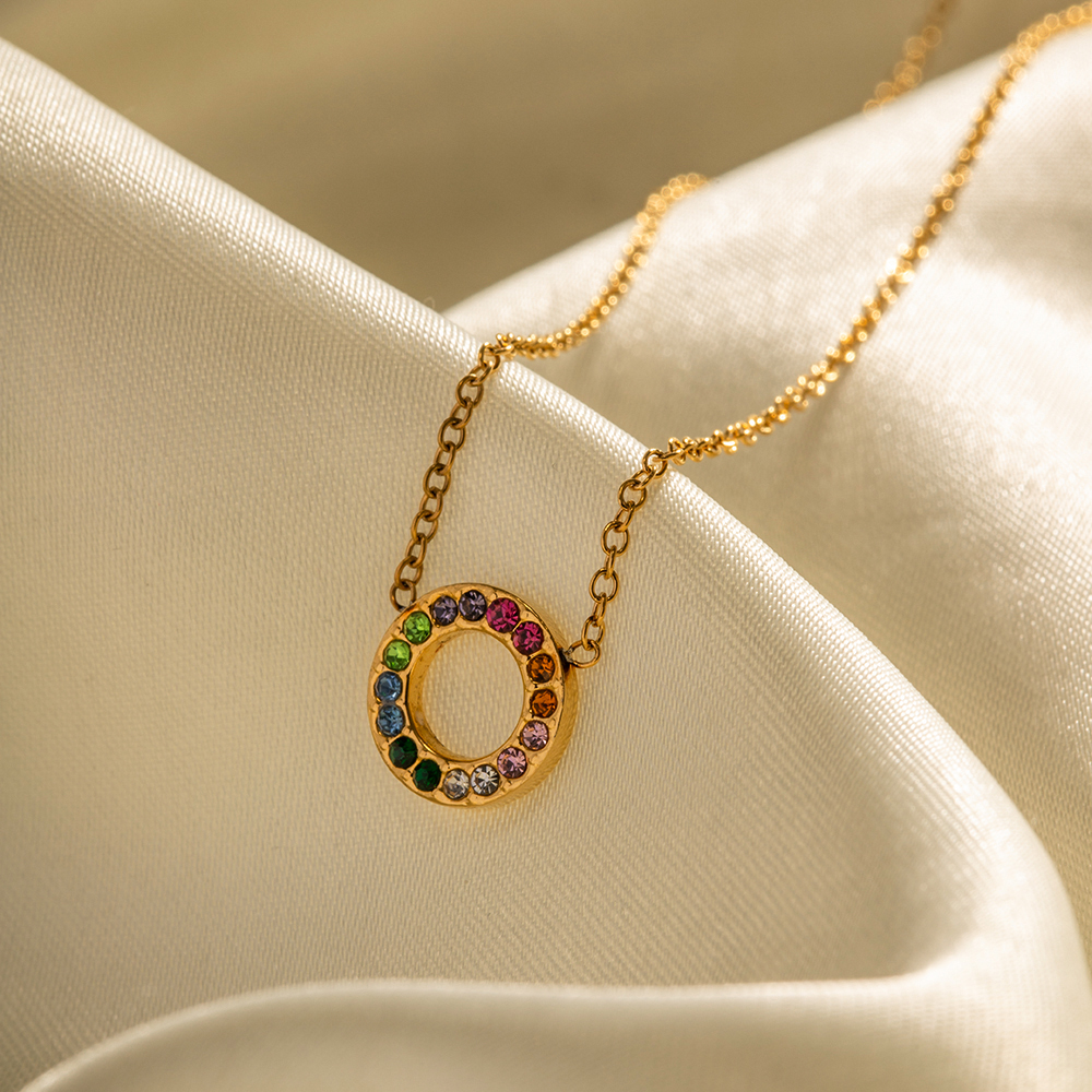 colourful round necklace