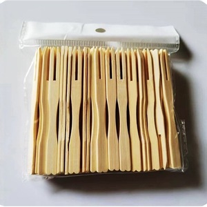 Brochettes en bambou 12 cm, fourchettes à fruits jetables pour fêtes, gâteaux et desserts - Product Image 2