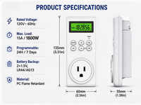 Stop Kontak Timer Elektronik Berkualitas Tinggi, Dapat Diprogram, Penghitung Waktu Mundur Acak, Untuk Rumah Tangga, Dapur, Pabrik, Produsen
