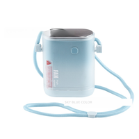 Ventilateur de cou rafraîchissant portable chic, rechargeable 3000 mAh, avec écran LED réglable 5 vitesses, à clipser, rotation 360° °   Rotation extérieure pour la maison