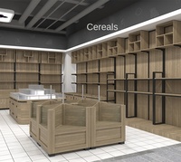 Einkaufszentrum Holz- & Metall-Reisstapelregal Supermarkt Großmengen-Reis-Lagerregale Langlebig Schnelle Installation