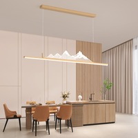 Nouvelle lampe de table de style chinois pour restaurant, en fer et acrylique, marron doré, longue, zen, simple, pour bureau, salon de thé, ou salle de thé.