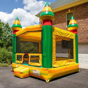 Castillo Inflable para Niños, Castillo Hinchable de 13 Pies, Verde y Amarillo, Apto para Adultos, Castillo Inflable para Niños - Product Image 1