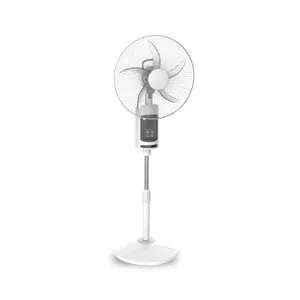 CHANGRONG NEW ARRIVAL Rechargeable Stand Fan with digital control panel and temperature control AC/DC