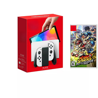 Nouvelle console de jeu OLED 32 Go avec manettes bleu néon et garantie internationale de 12 mois