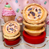 Grote hars broodbeelden 3D realistische ananasbroodjes cupcake ornamenten duurzame FRP bakkerij etalage buiten evenement decoratie