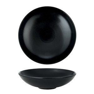 Assiette creuse noire en grès Monaco 19 cm M1934 - Product Image 1