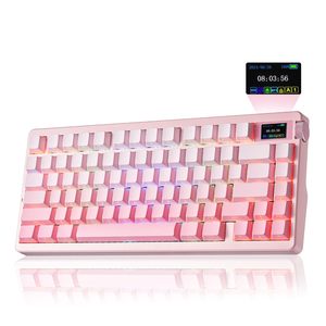 Teclado Mecánico Inalámbrico OEM ODM Nova75, Teclado para Juegos, Trimodal, Bluetooth, 2.4GHz, USB-C, Retroiluminación RGB, Placa FR4, Interruptores Intercambiables <span class=keywords><strong>en</strong></span> Caliente - Product Image 1