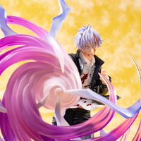 Figura Coleccionable de Anime JJK Satoru Gojo, Oficialmente Licenciada, de PVC ABS Morado Hueco, en Empaque Original para Fans, Venta al Por Mayor