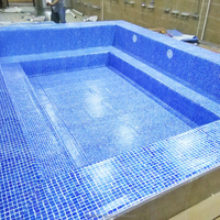 Dicke 1,2mm 1,5mm 2,0mm Auskleidungen Wasserdichtes PVC-Blau Schwimmbad zubehör Kunststoff-Pool auskleidung für Vinyl becken