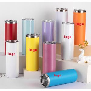 Gobelet isotherme de 20 oz à sublimation, vierge, personnalisable avec logo, pour impression, avec bec verseur, en acier inoxydable, écologique, avec boîte cadeau - Product Image 1