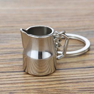 Coffee Tamper <b>Keychain</b> Espresso Portafilter Moka Pitcher Keyring Portable Coffee Accessories Gift Coffee Spoon <b>Keychain</b> - Product Image 2