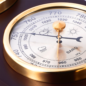 Внутренний лабораторный гигрометр барометр термометр 3-в-1 аналоговая деревянная метеостанция - Product Image 2