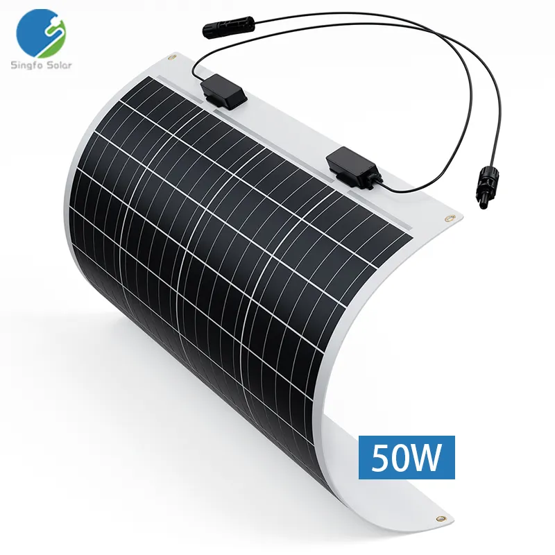 Modul tenaga surya 50W Semi fleksibel persediaan pabrik tenaga surya Panel surya daya tinggi