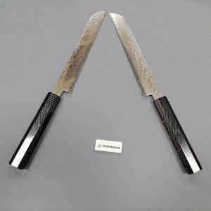 XCB8R professionnel VG10 couteau à pain en acier damas couteau à gâteau dentelé multifonctionnel coupe-pain 8 pouces pâtisseries couteau de Chef - Product Image 2