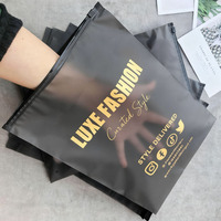 Sacs en polyéthylène imprimés sur mesure pour l'emballage des vêtements, sacs refermables réutilisables, sacs à fermeture éclair en plastique givré