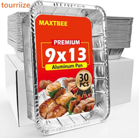 Barquettes carrées jetables en aluminium pour poutine avec couvercle en aluminium, compatibles micro-ondes, pour frites canadiennes, fromage blanc et sauce