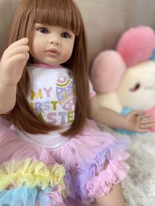 Muñeca Bebé Reborn R&B, Linda, de Vinilo Completo, Lavable, Tipo <span class=keywords><strong>Lol</strong></span>, Recién Nacida, 55 cm, Regalo para Niños - Product Image 4