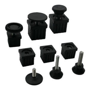 תקעים אגוזים מרובעים רגליים מתכווננות צינור מרובע אגוז תקע מדף הגדלת רגלי שולחן תושבת תמיכה לרגל - Product Image 5