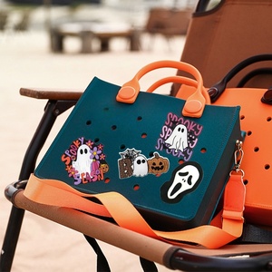 Nuevos Amuletos de PVC para Bolso Bogg de Halloween, Accesorios para Bolso de Playa Grande <span class=keywords><strong>EVA</strong></span> Bogg, Inserciones y Adornos de <span class=keywords><strong>Calabaza</strong></span> y Fantasma de Halloween - Product Image 2