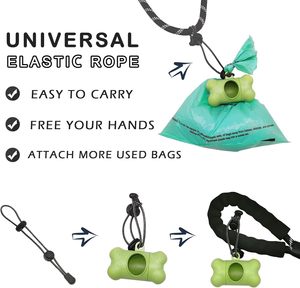 Custom logo New Natural Material <b>Wheat</b> Straw Bone Shaped Distributor with 1rolls Biodegradable Poop <b>Bags</b> Dog Poop <b>Bag</b> Holder - Product Image 5