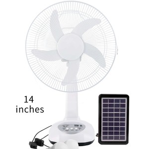 Rechargeable Solar Table <b>Fan</b> Solar Portable <b>Fan</b> With Two Light Bulbs Energy Saving DC Charging <b>Stand</b> <b>Fan</b> For Tent Travel Indoor - Product Image 1
