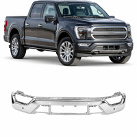 Bumper Depan Chrome Ford F-150 21-23 dengan Lubang Lampu Kabut dan Lubang Sensor untuk Truk Pikap
