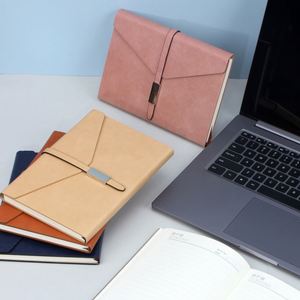 Carnet A5 en PU, bloc-notes pour réunions d'affaires, carnet créatif à trois volets en cuir souple pour étudiants - Product Image 3