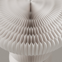Présentoir Spazepaper Skyland, Présentoir Colonne Ronde, Socle Cylindrique en Papier Kraft, Support de Table Pliable pour la Maison et les Salons Professionnels