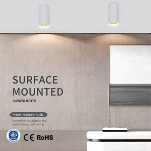 โคมดาวน์ไลท์ทรงกระบอกแบบติดตั้งบนพื้นผิว ขั้วหลอด GU10 หลอดไฟเปลี่ยนได้ ชุดติดตั้งสปอตไลท์ - Product Image 1