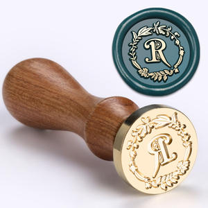 Sceaux à cire avec manches en bois de rose, motif floral pour la décoration - Product Image 4