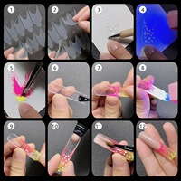 12 pièces double ongles formes faux conseils pour Extension de Gel construction rapide ongles français moule doux ongles Silicone tampons