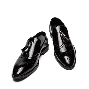 Chaussures habillées pour hommes en cuir pleine fleur de qualité supérieure - Style Derby classique, semelle souple et résistante à l'eau pour le bureau quotidien - Product Image 3