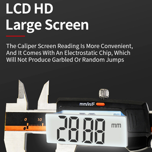 Ferramenta de medição eletrônica do calibre do micrômetro de Vernier de Digitas Tela LCD de aço inoxidável 0-6 Inch/150mm 0-200 0-300 - Product Image 2